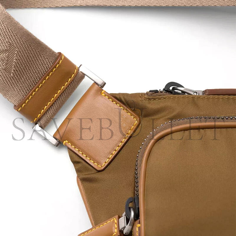 PRADA RE-NYLON AND LEATHER BELT BAG 2VH128 (19*13*2.5cm) 